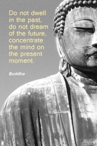 Do not dwell in the past, do not dream of the future, concentrate the mind on the present moment. - Buddha